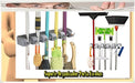 Wall Mounted Organizer for Brooms, Bats, Golf Clubs, etc 1