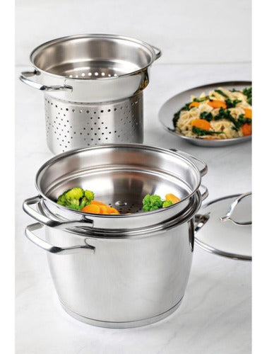 Tramontina Allegra 20cm Stainless Steel Steamer 2