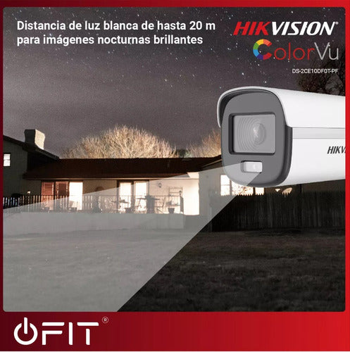 Kit X2 Camaras De Seguridad Full Hd Vision Colorvu Hikvision 4