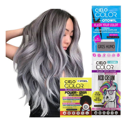 Otowil Cielo Color Kit: Hair Dye + Power Ized + Acid Cream 71