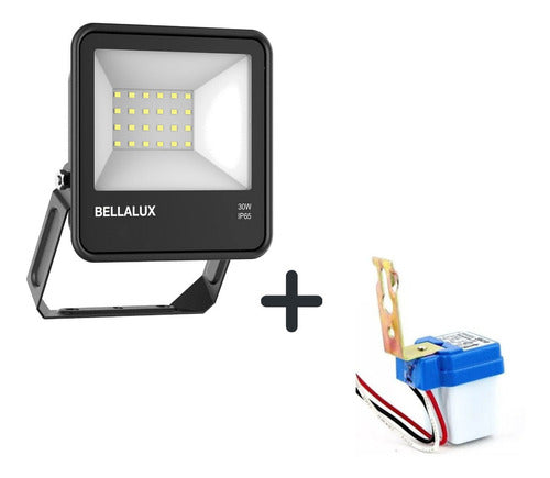 Bellalux Led Floodlight 30W Cold Exterior + Sica Photocell 1