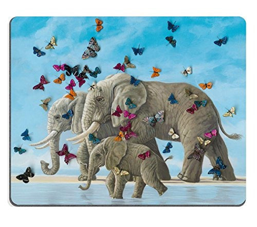 Diseño Personalizado Wknoon Elephants And Butterflies Mouse 0