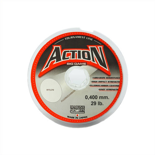 Black Rooster Nylon Fluorocarbon Marine Sports Action Big Game 0.40 Mm 0