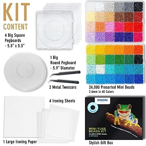 Shinshin Creation 24,000 Mini Fuse Beads Kit 2.6mm, 48 Colors 2