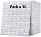 Lodd Revestimiento Pared Adhesivo Piedra Blanco Pack X 10 Placas 0