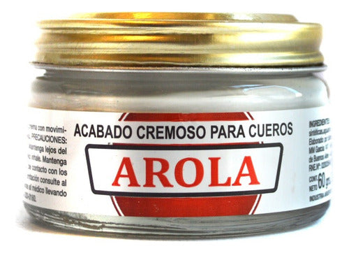 Arola Cream White Wax Leather Pomade Can 60 cc 0