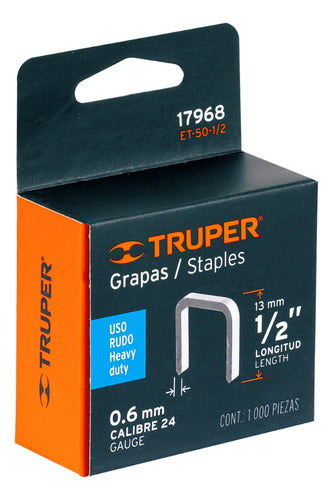 Truper Grampa 12 Mm P/corona 10.7 Mm X 1000u 1