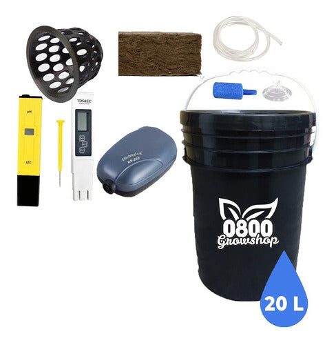 Generic Hydroponics Complete Kit Bucket 20 L pH and EC Meter Indoor 0