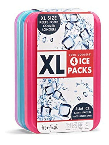 Fit + Fresh XL Cool Coolers Freezer Slim Ice Packs 0