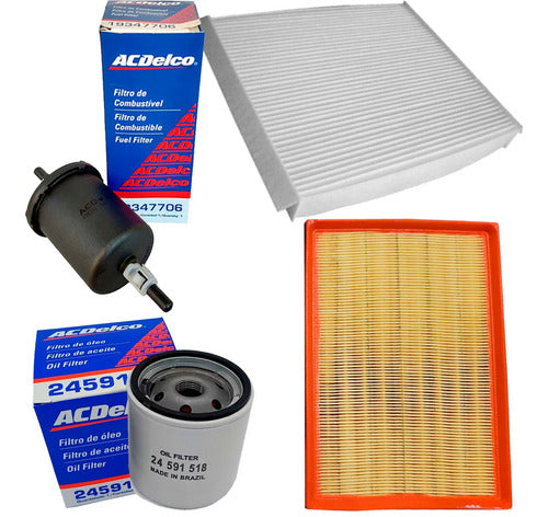 Kit 4 Filtro Aceite Nafta Aire A/a Chevrolet Meriva 1.8 2010 0