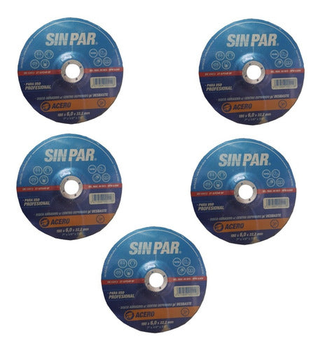 Sin Par Abrasive Steel Grinding Disc 180mm 7" Pack of 5 by La Cueva 0