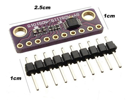 Conversor Analogico A Digital Adc Ads1115 Ads1015 16bit I2c 3