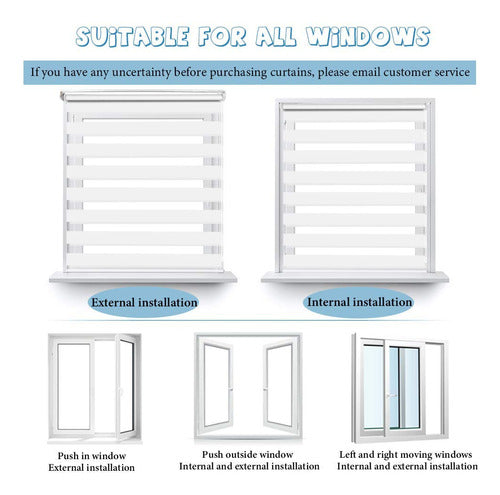 Seeye - Cortina Horizontal Para Ventana Cortinas Enrollables 5