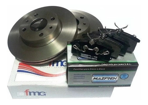 Kit Discos Y Pastillas De Freno Fiat Grand Siena 1.4 1.6 0