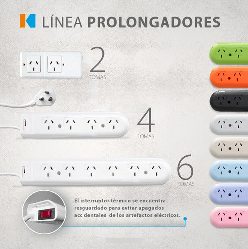 Kalop Toma Multiple 4 Tomas C/ Termico 1