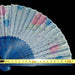 Silant 2 Hand-Painted Wooden Fans in Red and Blue with Organza 5