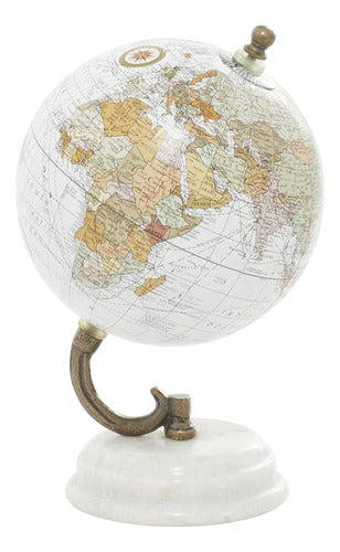 Deco 79 Marble Globe White 13cm X 13cm X 20cm 0