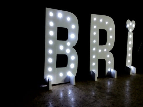 DARYLUZ LETRAS 75 Cm Tall Polyfan LED Light-Up Letter for Weddings and Celebrations 2