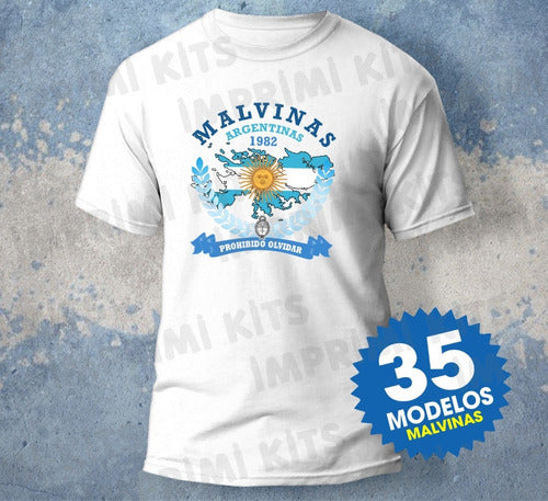 Imprimi Kits Plantillas Remeras Malvinas Diseños Sublimar Héroes Bravos 1