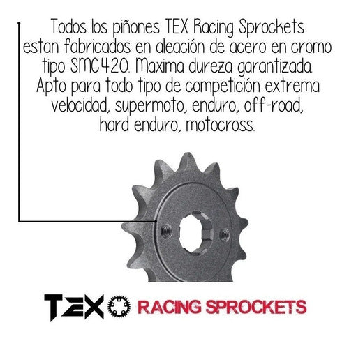 TEX Sprockets Piñon De Transmision Honda Xr 250 R 1990 A 1995 2