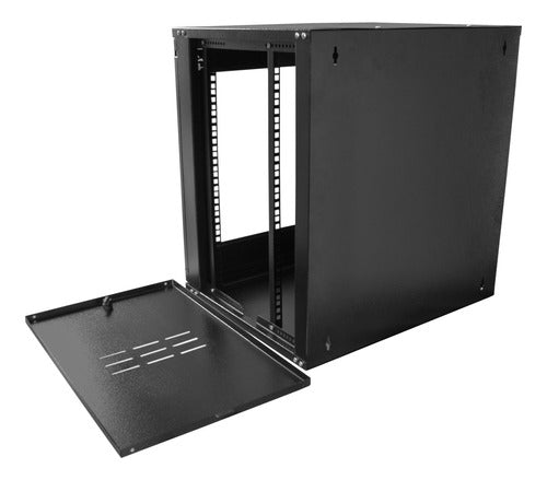 Mini Rack Cftv 12u 570mm Organizador Com Fechadura E Chaves 5