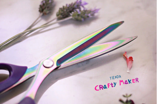 Tienda CraftyMaker Premium Violeta Tailor Scissors Steel Blade 25cm 5