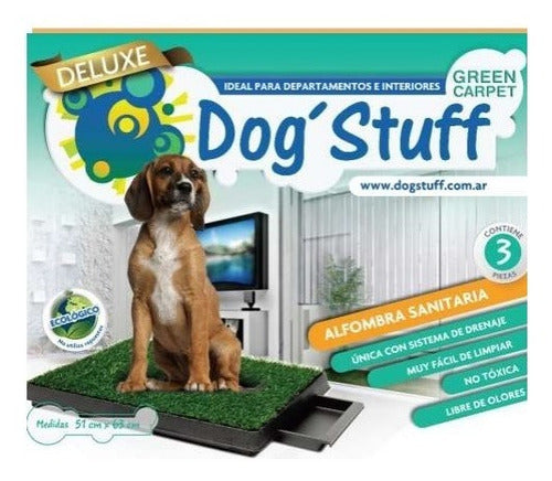 Dog's Stuff Deluxe Synthetic Grass Dog Toilet Tray Large 1