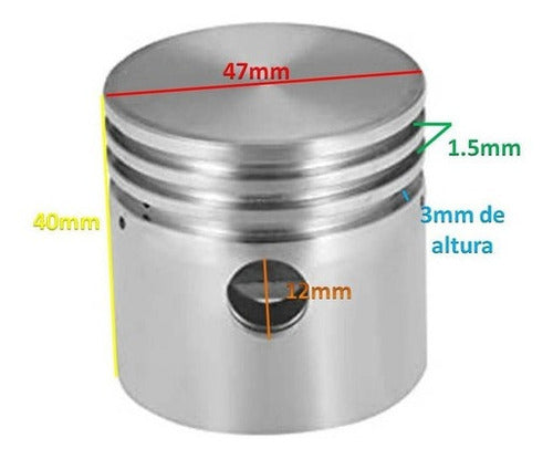 Niwa Lusqtoff Cylinder Seals and Rod Kit Compressor 50 Lts 1