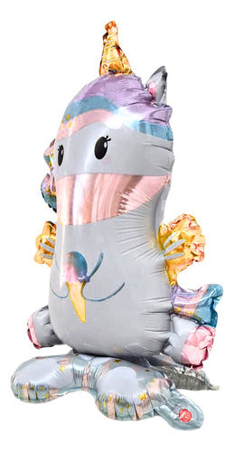 Globo Fun 3D Unicorn Figure Balloon with Base 40cm 1