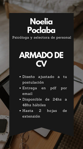 Professional Personalized Curriculum Vitae Service by Noelia Poclaba 0