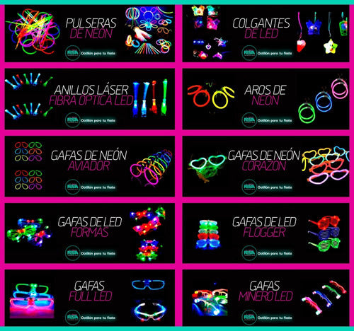 Tienda de Fiesta Pulseras Audioritmicas Con Led, Cotillon 2