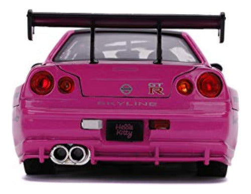 Jada Toys Hello Kitty 1:24 Nissan Skyline Gt-r R34 Coche De 3