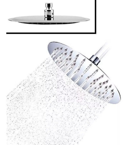 15 cm Round Stainless Steel Metal Rain Shower Head Wall Ceiling Bathroom Flower 1