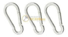 Set of 10 Reinforced Galvanized Steel Firefighter Carabiners 8x80mm 3