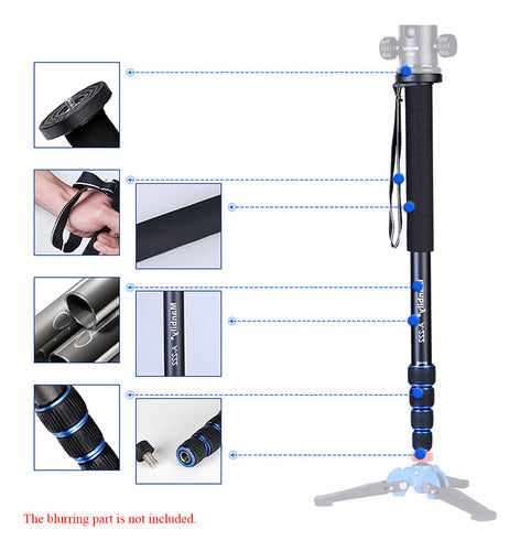 Monopés Dslr Alloy Photography Ajustáveis E Portáteis Para 2