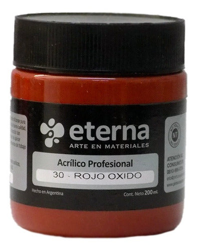 Eterna 26104 Professional Acrylic Paint - Oxide Red x200ml 0