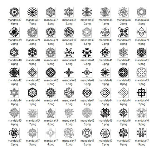 Pack Mandalas Vectores Y Png +500 Motivos 4