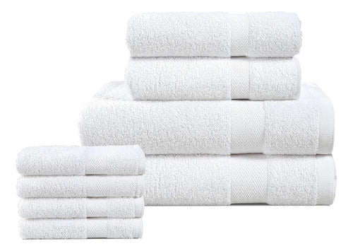 BolBom'S Ultra Soft 100% Cotton 8-Piece Bath Towel Set 2