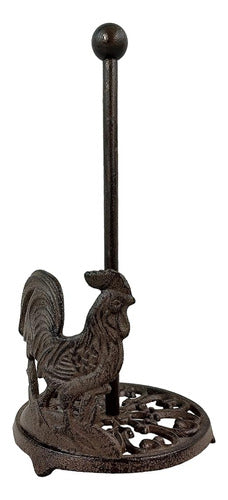 De Leon Collections Brown Rustic Western Cast Iron Paper Towel Holder 1