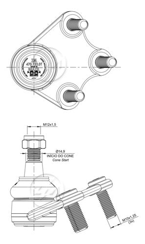 ZM Suspension Rod VW Gol Trend Fox Up 2