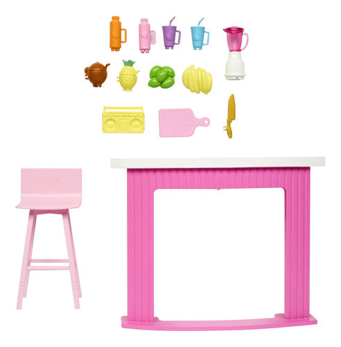 Playset Muebles Y Accesorios Muñeca Barbie Original Mattel 1