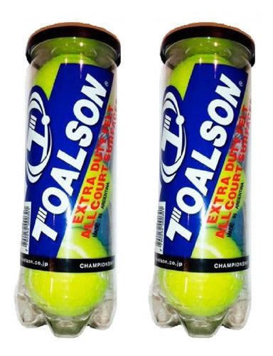 Toalson Extra Duty Felt Tennis Balls - 2 Tubes of 3 Balls Each 0