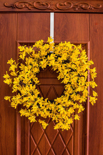 Corona Amarilla De Forsythia Para Puerta De Huashen De 24 Pu 4