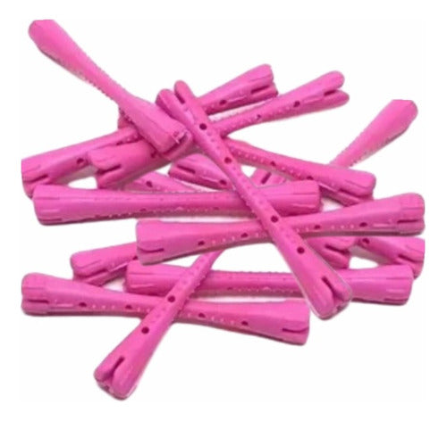 100 Hollow Plastic Hair Rollers N5 Salon 0