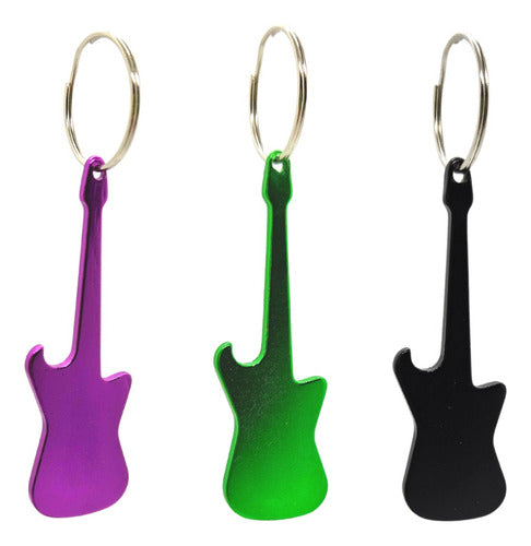 Nail Vinyl's Guitar Shaped Bottle Opener Keychain - Pack of 40 7