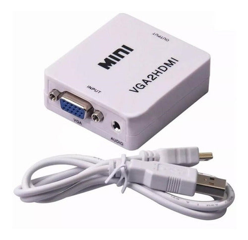 Elect+ VGA to HDMI Converter with Audio Supports High Definition 4