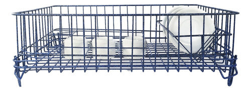 JyN Dish Drainer for 16 Cups and Plates - Coated Wire 1