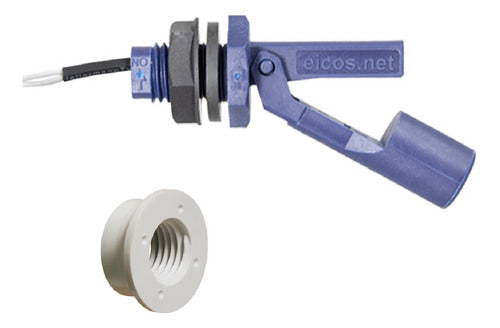 Sensor De Nível Eicos Azul La26m-40 + Adaptador P/ Pvc 0