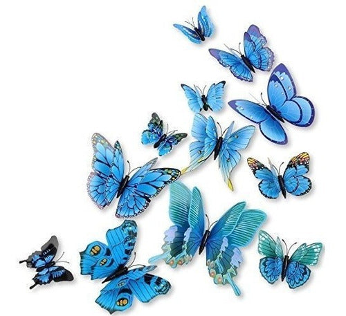 Dagou Vinyl Wall Decal Blue Butterflies 0