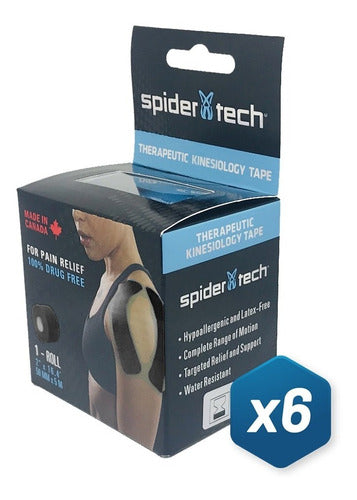 SpiderTech Kinesiology Tape Neuromuscular Spidertech / Pack of 6 9